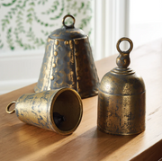 Antiqued Decorative Sleigh Bells - Set of 3