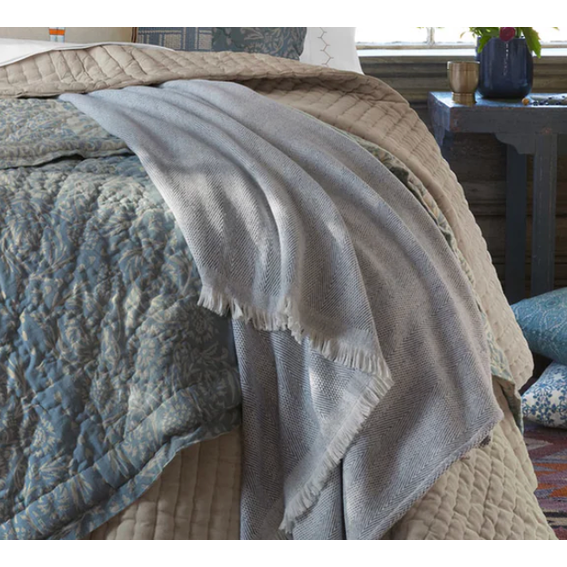 Lavayna Indigo Throw Blanket by John Robshaw