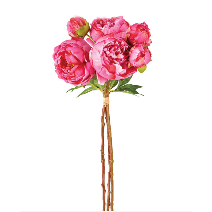 Fuchsia Peony Faux Stems