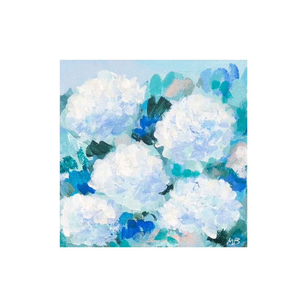 Seaside White Hydrangeas I Original Painting