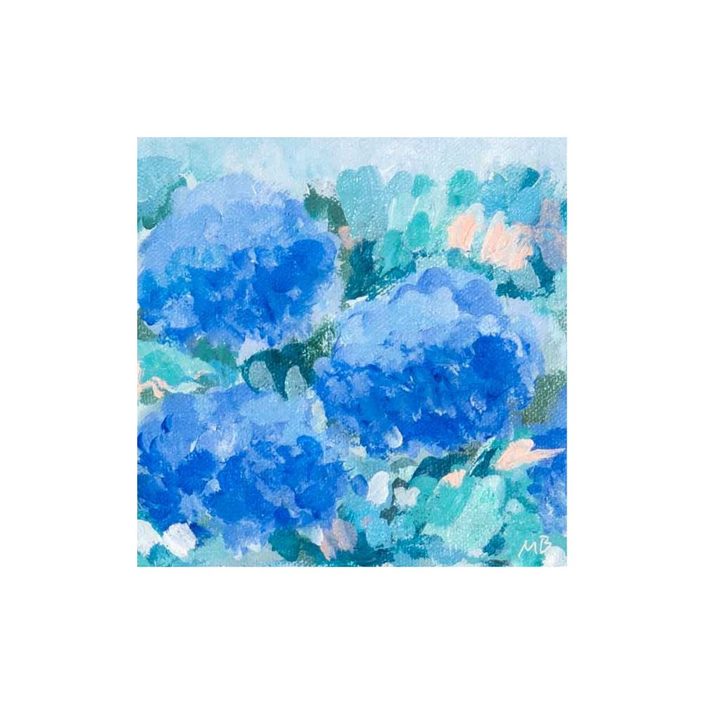Seaside Blue Hydrangeas II Original Painting