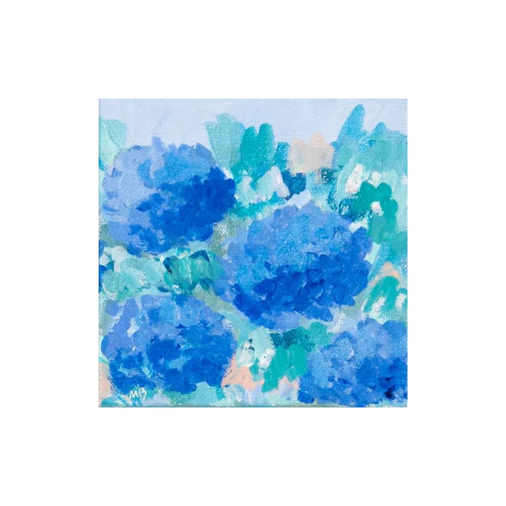 Seaside Blue Hydrangeas III Original Painting