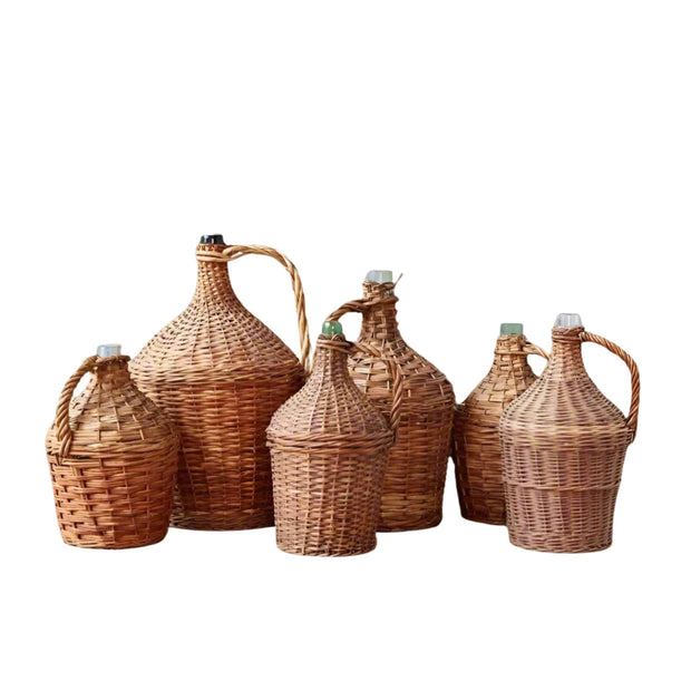 Found Wicker Demijohn