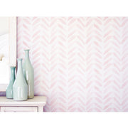 Parker Chevron Bermuda Pink Wallpaper Swatch