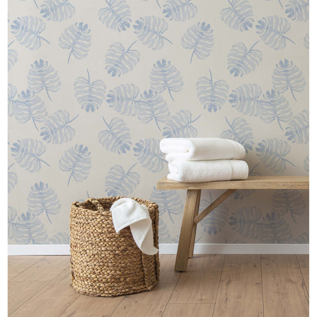 Monstera Blue Wallpaper Swatch