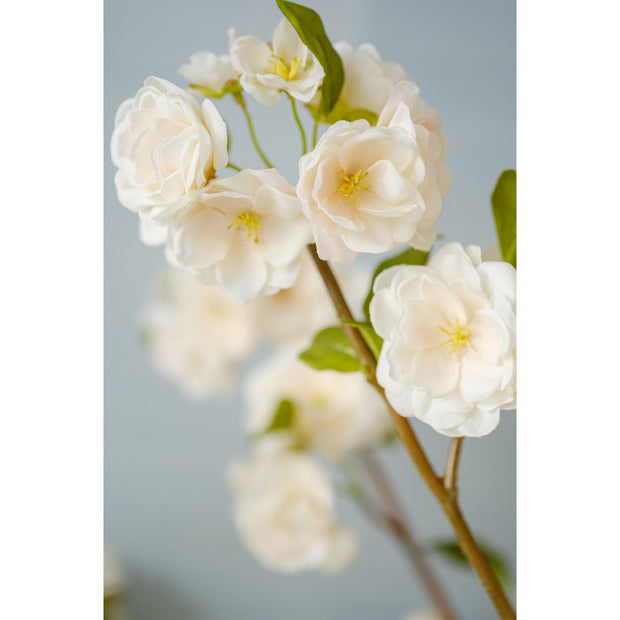 Cream Peach Blossom Faux Stem