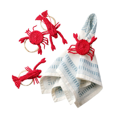 Crustacean Napkin Rings - Set of 4