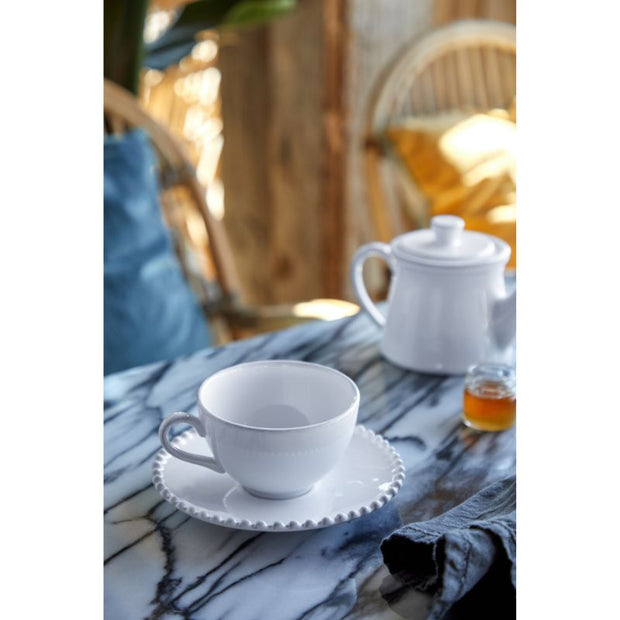Pearl Tea Cup & Saucer - Set of 4