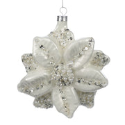 Frosted Poinsettia Ornament