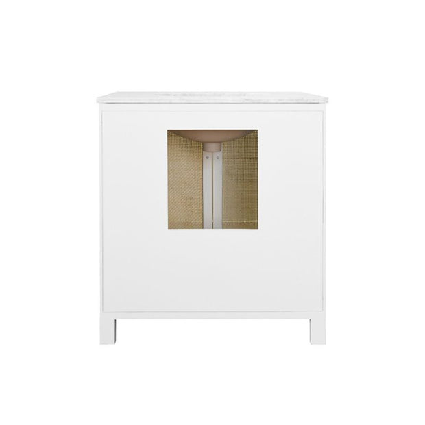 Capistrano 30.5" Single Bathroom Vanity with Carrara Marble Top - White