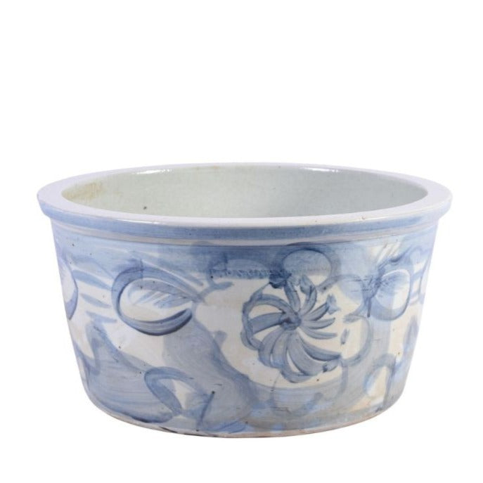 Painted Floral Basin Planter by Cailini Coastal