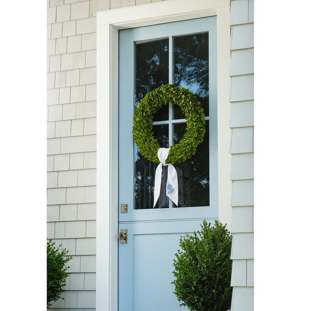 Embroidered Blue Turkey Wreath Sash