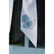 Embroidered Blue Turkey Wreath Sash