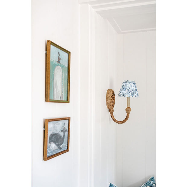Lenore Blue Tapered Chandelier Shade