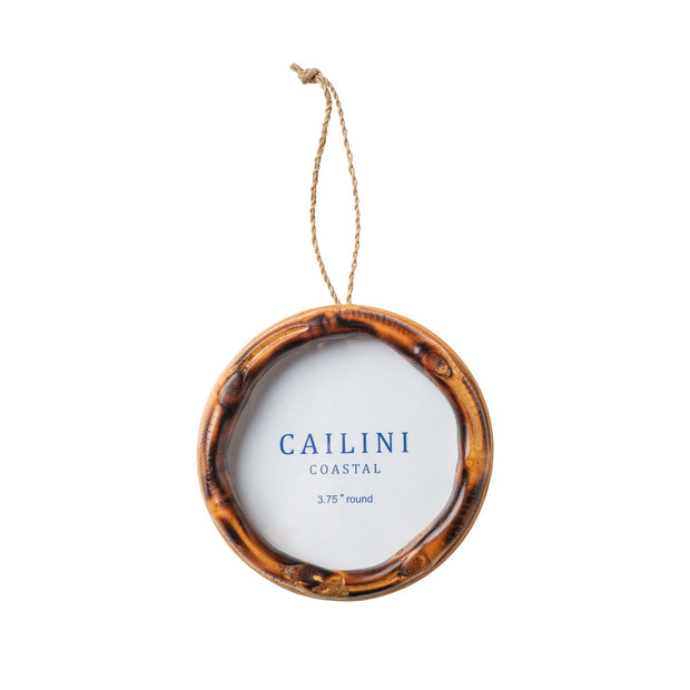 Bamboo Photo Frame Ornament - Set of 2