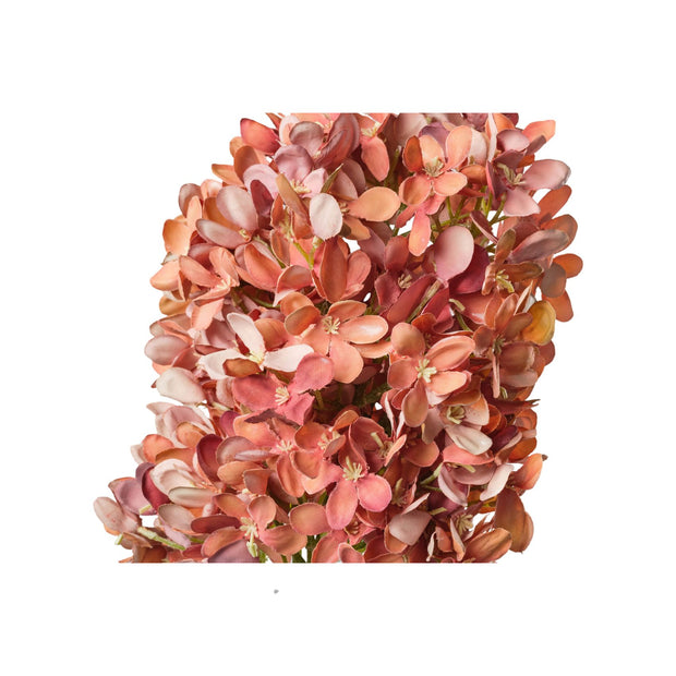 Antiqued Burgundy Hydrangea Pee Gee Faux Stem