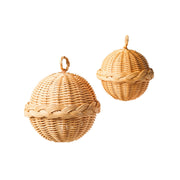 Braided Rattan Ornament - Natural