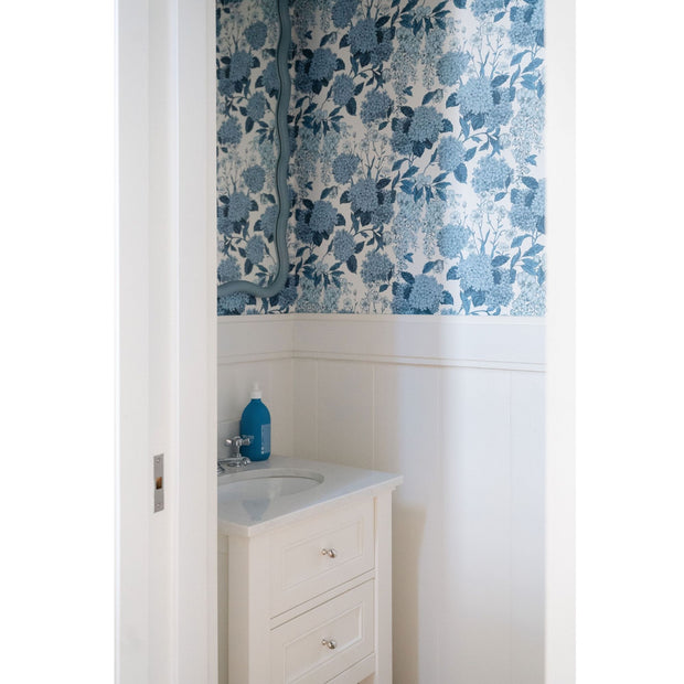 Endless Summer Hydrangea Paperweave Wallcovering