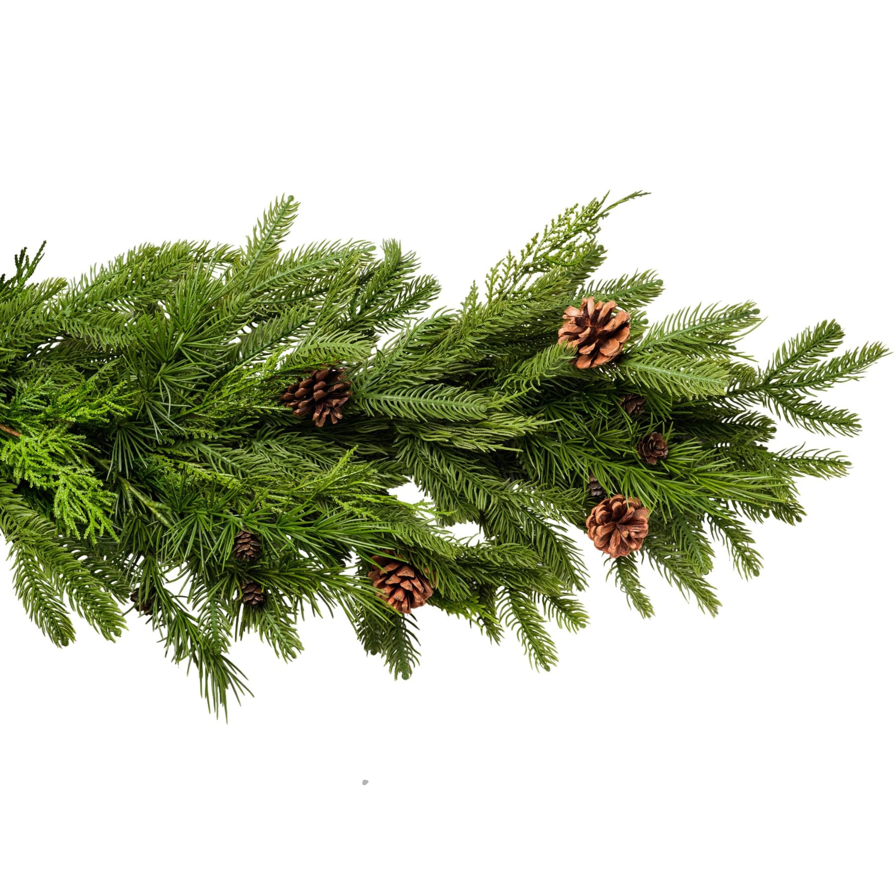 Mixed Winter Greens Faux Garland