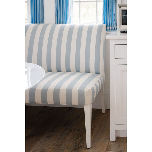 Ava Dining Banquette in Performance Cabana Stripe Blue