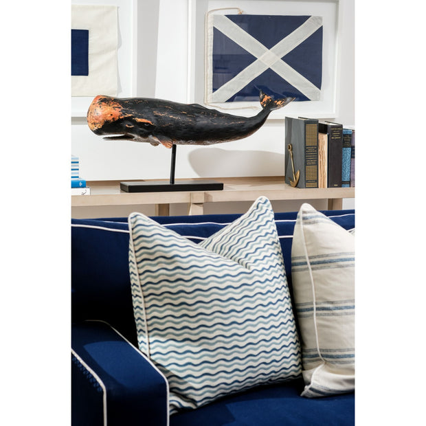 Antiqued Sperm Whale Sculpture