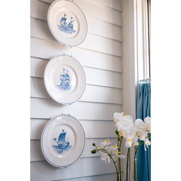 Bateau Hand Painted Dinner Plate - Set of 3