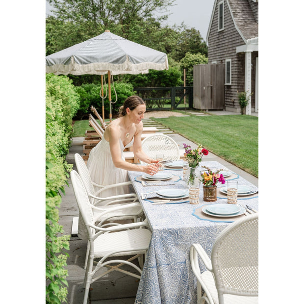 Woven Scallop Denim Placemat - Set of 4