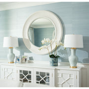 Catalina Faux Shagreen Mirror - White