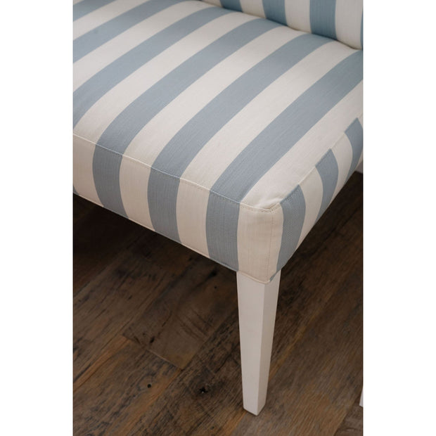 Ava Dining Banquette in Performance Cabana Stripe Blue