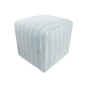 Audrey Accent Ottoman in Sailor Stripe Blue