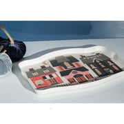 Halloween Village Bamboo Serving Tray