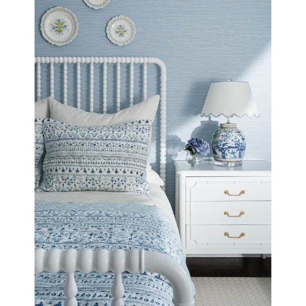 Raffia Scallop Shade - Blue