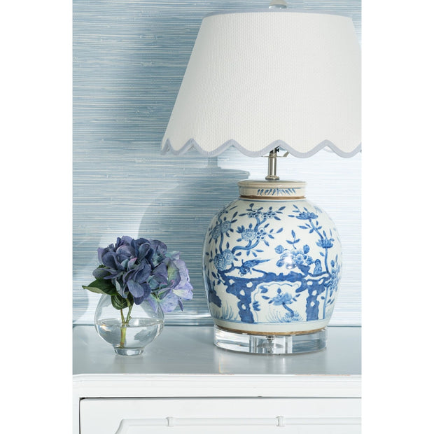 Raffia Scallop Shade - Blue