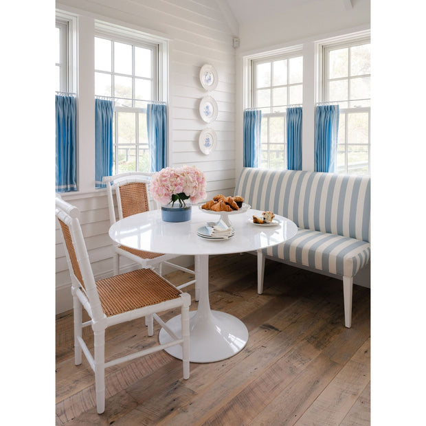 Ava Dining Banquette in Performance Cabana Stripe Blue