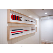 Patriotic Oar Framed Art - Maple Frame