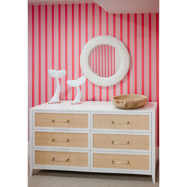 Brant Stripe Nantucket Red Wallpaper – Cailini Coastal