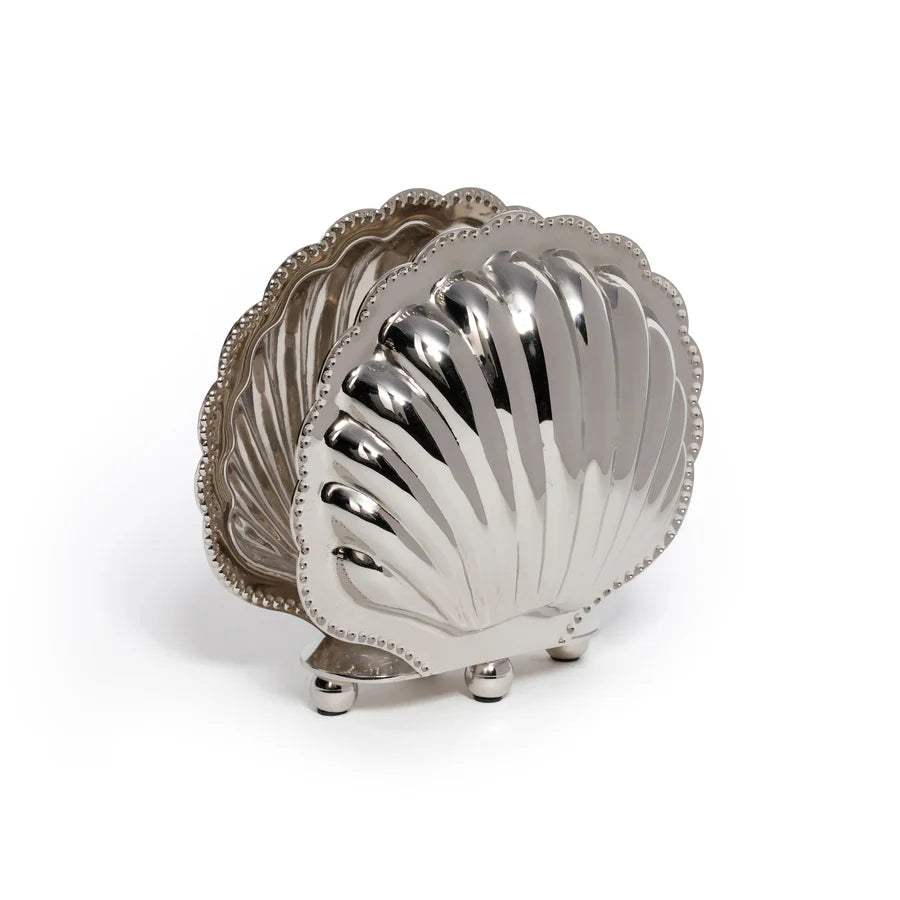 Polished Nickel Shell Napkin Holder