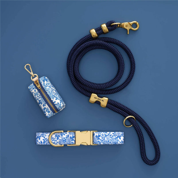 Blue Roses Dog Collar