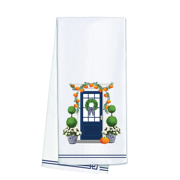 Fall Front Door Tea Towel