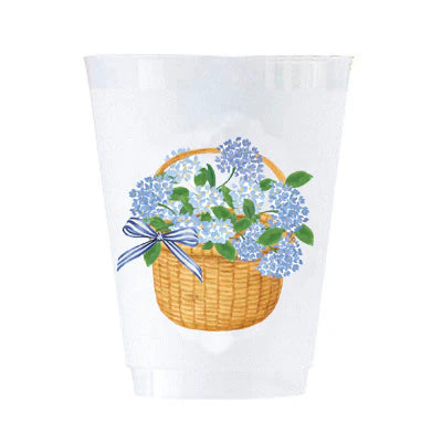 Blue Hydrangea Shatterproof Cups