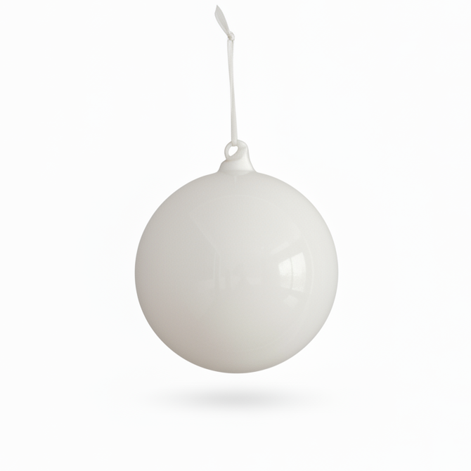 Winter White Orb Ornament - Set of 3