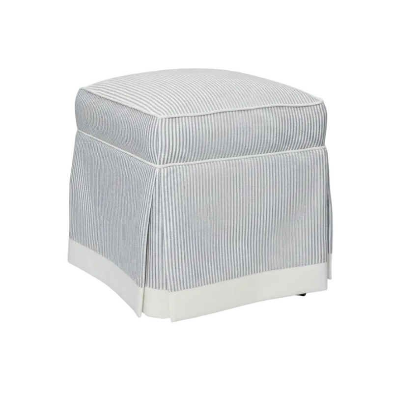 Ottoman with extra smooth back fabric