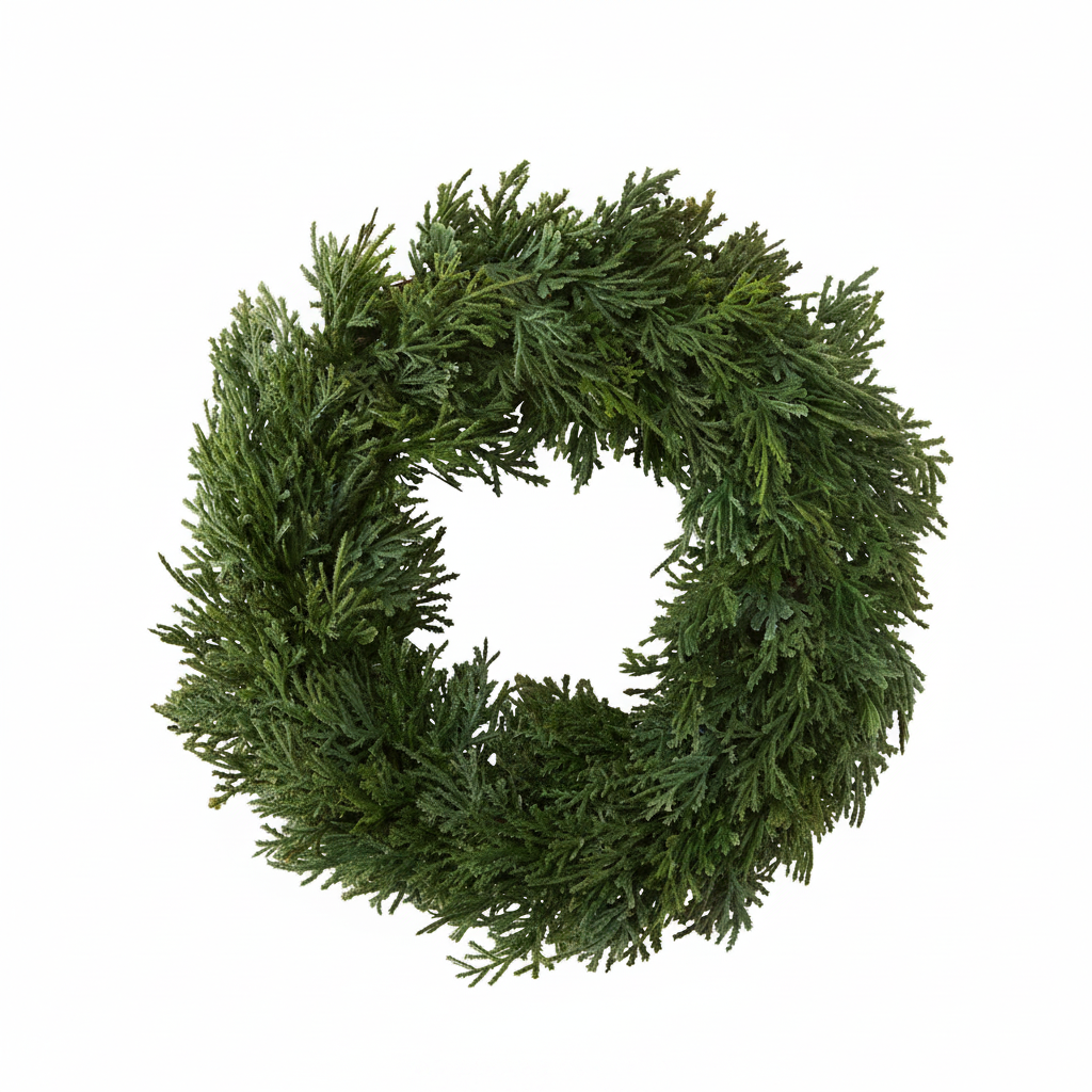 Petite Cedar Faux Wreath