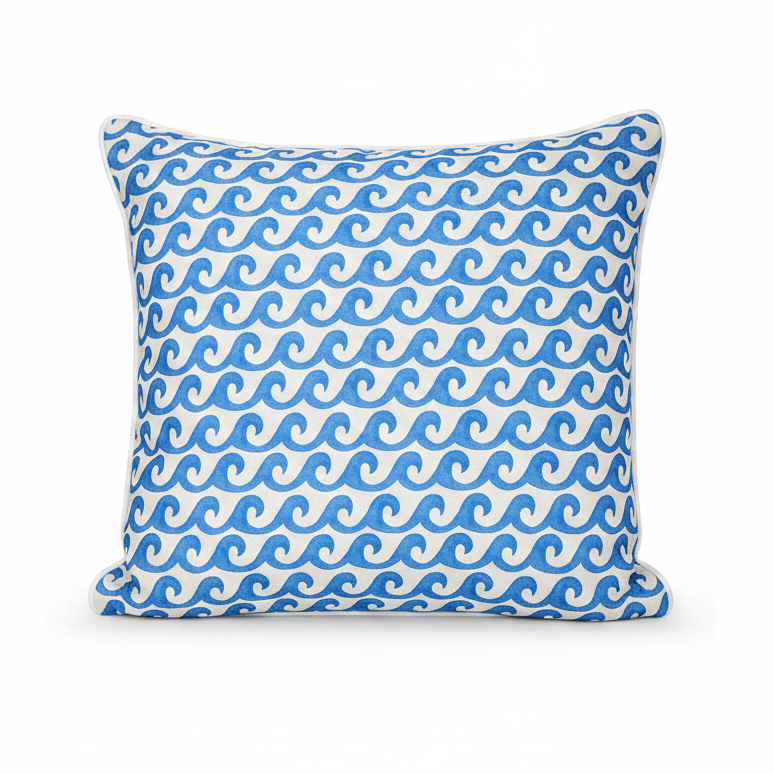 Swell Decorative Pillow in Saltwater with Insert