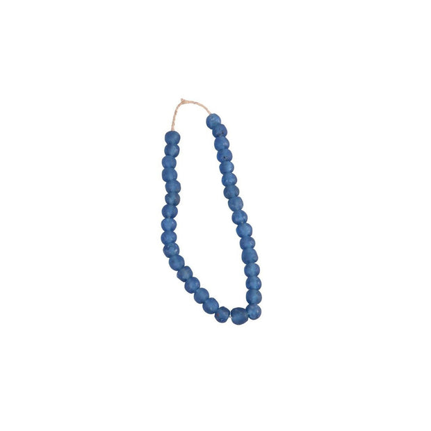 Vintage Sea Glass Beads in Indigo Blue