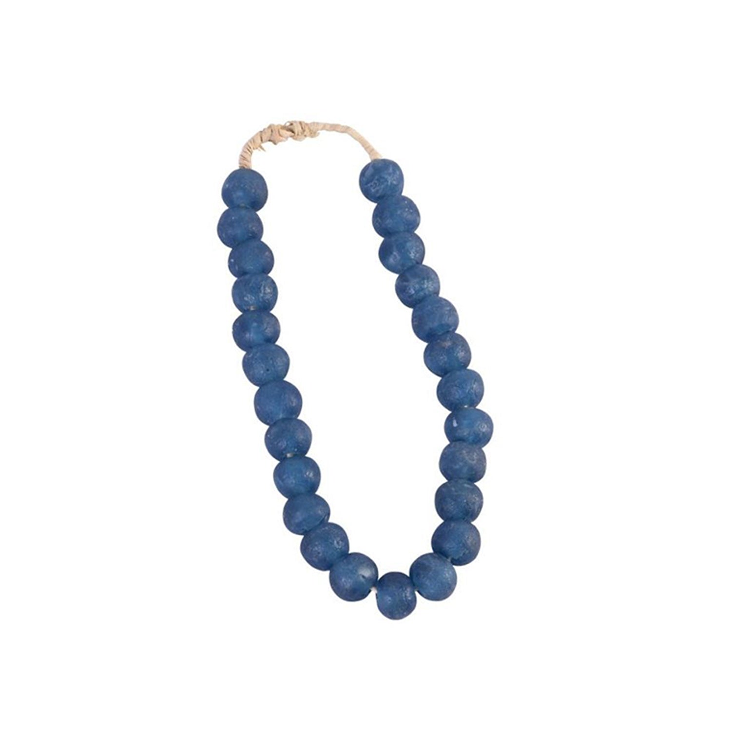 Vintage Sea Glass Beads in Indigo Blue