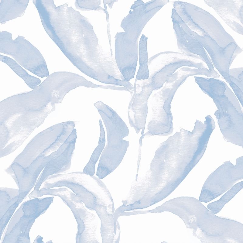 Banana Palms Blue Wallpaper Swatch