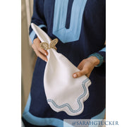 Dotted Scallop Linen Napkin Set