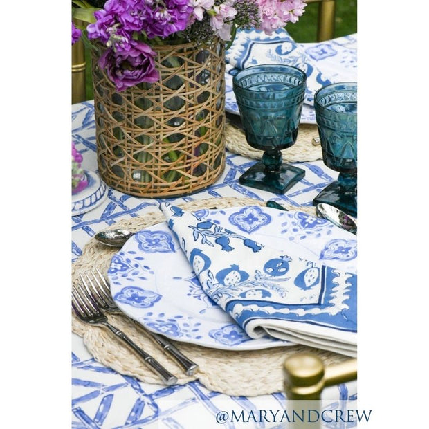 Blue Bamboo Tablecloth