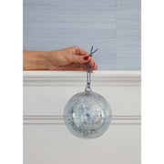 Dusty Blue Mercury Glass Ornament - Set of 6